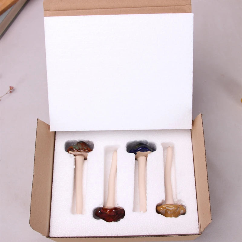 Vivid Fairy Mushroom Ceramics Home Garden Flower Pot Aquarium Decoration  Artificial Toadstool Mushroom Ornaments Outdoor Decor