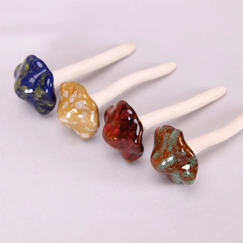 Vivid Fairy Mushroom Ceramics Home Garden Flower Pot Aquarium Decoration  Artificial Toadstool Mushroom Ornaments Outdoor Decor